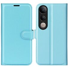 Per vivo V50 Lite 5G Custodia per telefono in pelle con texture Litchi orizzontale con supporto (blu)