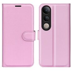 Per vivo V50 Lite 5G Custodia per telefono in pelle con texture Litchi orizzontale con supporto (rosa)
