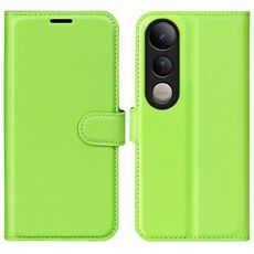 Per vivo V50 Lite 5G Custodia per telefono in pelle con texture Litchi orizzontale con supporto (verde)