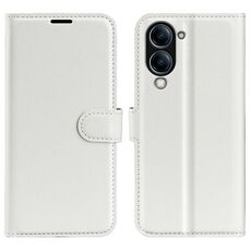 Per vivo Y04 / Y29s Custodia per telefono in pelle con texture Litchi orizzontale con supporto (bianco)