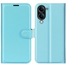 Per vivo Y04 / Y29s Custodia per telefono in pelle con texture Litchi orizzontale con supporto (blu)