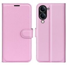 Per vivo Y04 / Y29s Custodia per telefono in pelle con texture Litchi orizzontale con supporto (rosa)