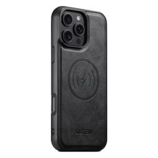 Per iPhone 16 Pro Max Suteni G5 Custodia magnetica in pelle di vacchetta MagSafe per telefono (nero)