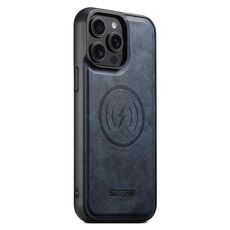 Per iPhone 12 Pro Max Suteni G5 Custodia magnetica per telefono MagSafe in pelle di vacchetta (blu)
