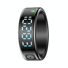 SR08 TAGLIA 12 Smart Ring, supporta il controllo dei gesti delle mani / monitoraggio della salute / modalità sportive multiple (nero)