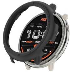 Per Amazfit Active 2 A2437 Custodia protettiva per orologio cavo in PC a mezza copertura (nero)