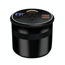 XUYUAN Inverter per auto da 12 V a 110 V Mini convertitore di carica Presa ad alta potenza da 150 W, spina USA (nero)