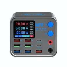 MaAnt DianBa No.1 Pro Caricabatterie multiporta 9 porte con display digitale Caricabatterie wireless Spina UE