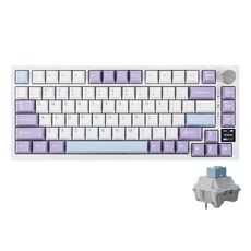 Tastiera da gioco meccanica Ajazz AK820 Pro Wireless Bluetooth Tri-mode con guarnizione Hot Swap personalizzata e schermo TFT, colore: Flying Fish Spindle Purple