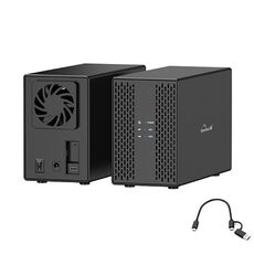 Blueendless DB3502F USB3.0/Type-C Non-array 2.5/3.5 pollici Dual-Bay Mobile Hard Disk Box (spina UK)