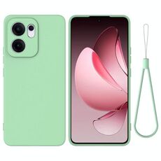 Per OPPO Reno13 F 4G / 5G Custodia antiurto in silicone liquido di colore puro (verde)