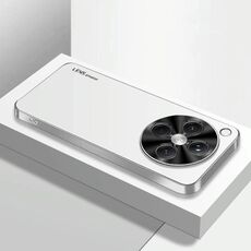 Per OPPO Find X8 AG Custodia per telefono in acrilico galvanico satinato (argento bianco)