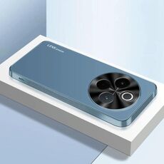 Per vivo Y300 Pro AG Custodia per telefono in acrilico galvanico satinato (blu navy)