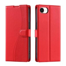 Per iPhone 16e Voltage Custodia ultrasottile in pelle a pois (rosso)