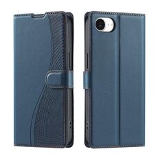 Per iPhone 16e Voltage Custodia ultrasottile in pelle a pois (blu)