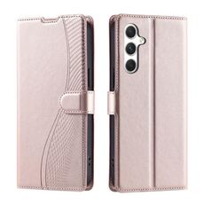Per Samsung Galaxy S25+ 5G Voltage Custodia per telefono in pelle ultra sottile a pois (oro rosa)