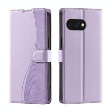 Per Google Pixel 9a Voltage Custodia ultrasottile in pelle a pois (viola)