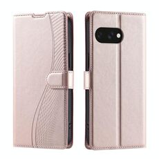 Per Google Pixel 9a Voltage Custodia ultra sottile in pelle a pois (oro rosa)
