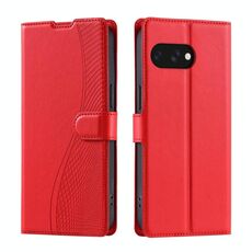 Per Google Pixel 9a Voltage Custodia ultrasottile in pelle a pois (rossa)