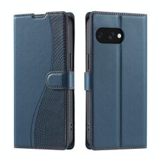 Per Google Pixel 9a Voltage Custodia ultrasottile in pelle a pois (blu)