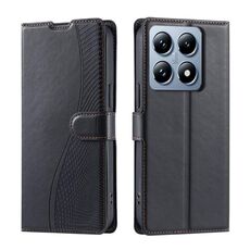 Per Xiaomi 14T Pro Voltage Custodia per telefono in pelle ultra sottile a pois (nera)