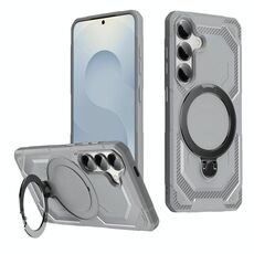 Per Samsung Galaxy S24 5G Custodia per telefono con supporto MagSafe satinato (grigio)