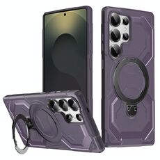 Per Samsung Galaxy S24 Ultra 5G Custodia per telefono con supporto MagSafe satinato (viola)