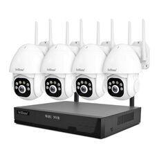 SriHome NVS001E-IPC039B 5MP 8CH HD NVR Set di telecamere wireless, spina: spina UE