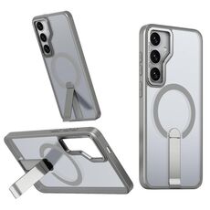 Per Samsung Galaxy S24 FE 5G Star Shine Series TPU + PC MagSafe Custodia per telefono con supporto pieghevole (grigio)
