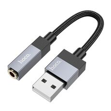 hoco UPA32D USB a 3,5 mm femmina convertitore audio intelligente, lunghezza: 15 cm (nero)