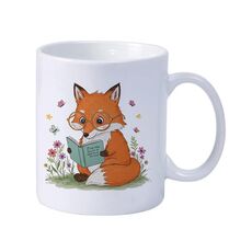 Tazza da latte in ceramica bianca semplice stampata con graffiti, tazza da acqua, stampa su richiesta