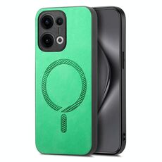 Per OPPO Reno12 Pro Global Retro Magsafe Custodia per telefono con retro magnetico in PU (verde)