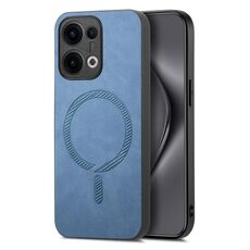 Per OPPO Reno13 Pro 5G Retro Magsafe Custodia per telefono con cover posteriore in PU magnetica (blu)