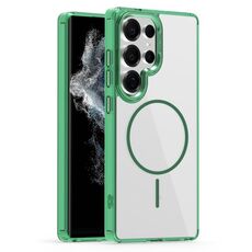 Per Samsung Galaxy S22 Ultra 5G Star Shield Thin Circle MagSafe Custodia per telefono (verde)