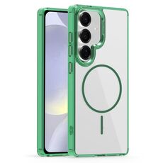 Per Samsung Galaxy S24 5G Star Shield Thin Circle MagSafe Custodia per telefono (verde)