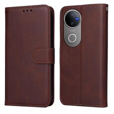 Per vivo V50 Classic Calf Texture Custodia Flip in Pelle per Telefono (Marrone)