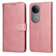 Per vivo V50 Classic Calf Texture Custodia Flip in Pelle per Telefono (Oro Rosa)