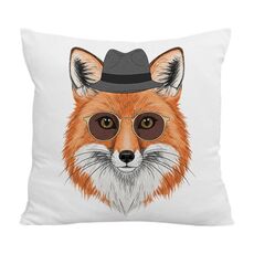Federa per cuscino da divano stampata Gentleman Fox senza stampa centrale su richiesta, dimensioni: 50x50 cm (velluto di cristallo)