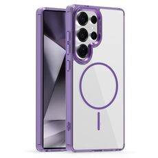 Per Samsung Galaxy S24 Ultra 5G Star Shield Thin Circle MagSafe Custodia per telefono (viola)