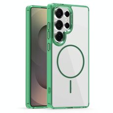 Per Samsung Galaxy S25 Ultra 5G Star Shield Thin Circle MagSafe Custodia per telefono (verde)