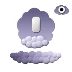 3 pezzi / set Cloudy Gradient Memory Foam Silicone Mouse Pad e tastiera, stile: modello 11