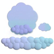 3 pezzi / set Cloudy Gradient Memory Foam Silicone Mouse Pad e tastiera, stile: modello 12
