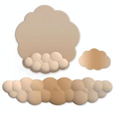 3 pezzi / set Cloudy Gradient Memory Foam Silicone Mouse Pad e tastiera, stile: modello 13