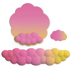 3 pezzi / set Cloudy Gradient Memory Foam Silicone Mouse Pad e tastiera, stile: modello 14