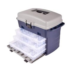 Scatola per esche da pesca ultraleggera di grande capacità Scatola per esche con paillettes (blu grigio)
