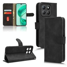 Custodia in pelle magnetica con chiusura magnetica per Honor X8c 4G (nera)