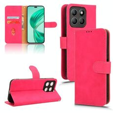 Custodia in pelle con chiusura magnetica per Honor X8c 4G (rosso rosa)