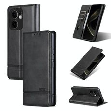 Per OPPO Reno13 F AZNS Custodia per telefono in pelle con texture di vitello magnetica (nero)