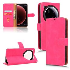 Per Xiaomi 15 Ultra Skin Feel Custodia in pelle magnetica Flip Phone (rosso rosa)
