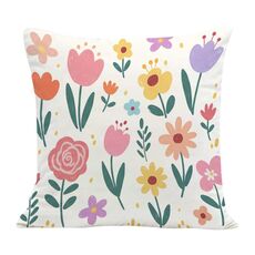 Cuscino per divano stampato con motivo a giardino colorato con stampa centrale su richiesta, dimensioni: 40x40 cm (velluto olandese)